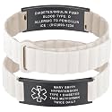 Custom Medical Alert Bracelets for Women Men, Engraved Medical ID Tag with Adjustable Waterproof Silicone Band, Personalized Emergency Bracelet for Diabetes, Allergies &amp; Health Conditions