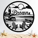 Custom Metal Beach Sign, Personalized Beach Sign Wall Decor for Outdoor