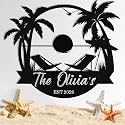 Custom Metal Beach Sign, Personalized Beach Sign Wall Decor for Outdoor
