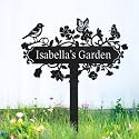 Custom Metal Garden Stake, Personalized Name Sign Decor, Hummingbird Yard Sign with Stakes, Outdoor Gardening Home Decor, Garden Metal Gifts for Gardeners