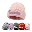 Custom Name Baby Beanie for Boys Girls, Personalized Knit Toddler Winter Hat for Kids, Hand Embroidered Winter Hat, Baby Gift