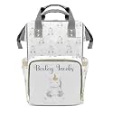 Custom Name Diaper Bag Backpack Gift Watercolor Unicorn Ultimate Nappy Bag: Spacious, Waterproof &amp; Perfect for Travel