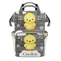 Custom Name Diaper Bag Backpack Gift Watercolor Chicken Ultimate Nappy Bag: Spacious, Waterproof &amp; Perfect for Travel