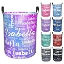 Custom Name Laundry Hamper, Personalized Laundry Baskets with Name for Boys Girls Women Men, Customized Collapsible Dirty Clothes Hamper Easy Storage Gifts for Bedroom Bathroom Living Room