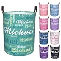 Custom Name Laundry Hamper, Personalized Laundry Baskets with Name for Boys Girls Women Men, Customized Collapsible Dirty Clothes Hamper Easy Storage Gifts for Bedroom Bathroom Living Room