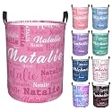 Custom Name Laundry Hamper, Personalized Laundry Baskets with Name for Boys Girls Women Men, Customized Collapsible Dirty Clothes Hamper Easy Storage Gifts for Bedroom Bathroom Living Room