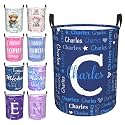 Custom Name Laundry Hamper, Personalized Laundry Baskets with Name for Boys Girls Women Men, Customized Collapsible Dirty Clothes Hamper Easy Storage Gifts for Bedroom Bathroom Living Room