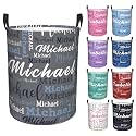 Custom Name Laundry Hamper, Personalized Laundry Baskets with Name for Boys Girls Women Men, Customized Collapsible Dirty Clothes Hamper Easy Storage Gifts for Bedroom Bathroom Living Room