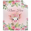 Custom Name Pig Blankets Custom Baby Blanket for Girls Boy