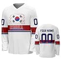 Custom National Hockey Jersey Personalized Name Number V-Neck Sports Ice Hockey Jersey Fans Gift for Men Women Youth