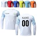Custom Padded Goalie Jersey Soccer Goalie Shirt Personalized Goalkeeper Uniform Goalkeeper Kit for Kids Boys Youth Adults