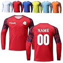 Custom Padded Goalie Jersey Soccer Goalie Shirt Personalized Goalkeeper Uniform Goalkeeper Kit for Kids Boys Youth Adults