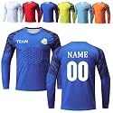 Custom Padded Goalie Jersey Soccer Goalie Shirt Personalized Goalkeeper Uniform Goalkeeper Kit for Kids Boys Youth Adults