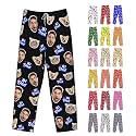 Custom Pajamas Pants Plaid Personalized Funny PJ Pant Design with Face Pajama for Men Women Dog Pet