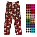 Custom Pajamas Pants Plaid Personalized Funny PJ Pant Design with Face Pajama for Men Women Dog Pet