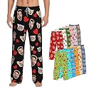 Custom Pajamas Pants Plaid Personalized Funny PJ Pant Design with Face Pajama for Men Women Dog Pet