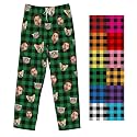 Custom Pajamas Pants Plaid Personalized Funny PJ Pant Design with Face Pajama for Men Women Dog Pet