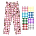Custom Pajamas Pants Plaid Personalized Funny PJ Pant Design with Face Pajama for Men Women Dog Pet