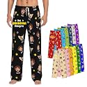 Custom Pajamas Pants Plaid Personalized Funny PJ Pant Design with Face Pajama for Men Women Dog Pet