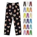 Custom Pajamas Pants Plaid Personalized Funny PJ Pant Design with Face Pajama for Men Women Dog Pet