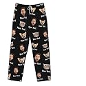 Custom Pajamas Pants Plaid Personalized Funny PJ Pant Design with Face Pajama for Men Women Dog Pet