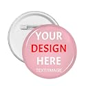 Custom Pins With Your Picture Text Logo Name Photo, Personalized Pins Buttons Custom Gift