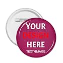 Custom Pins With Your Picture Text Logo Name Photo, Personalized Pins Buttons Custom Gift