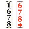 Custom Reflective Address Sign, Personalized House Numbers Plaque 16"x4"
