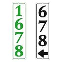 Custom Reflective Address Sign, Personalized House Numbers Plaque 10"x3.15"