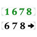Custom Reflective Address Sign, Personalized House Numbers Plaque 18"x4"