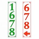 Custom Reflective Address Sign, Personalized House Numbers Plaque 18"x4"