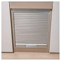 Custom Roll Up Cabinet Doors, ABS Sliding Folding Closet Door with Assembly Hardware & Handle, Retractable Rolling Shutter Doors for Home Office Study, W*H_75x60cm (29.5x23.6), Silver