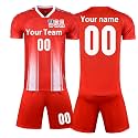 Custom Soccer Jersey Sports Team Training Soccer Uniforms Personalized Name Number Logo Soccer Jerseys for Kids Youth Men