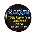 Custom Spare Tire Cover Personalized Universal Wheel Cover Add Photo Text Logo Waterproof Tire Protector with Adjustable Buckle Strap for Trailer RV SUV All Vehicle 14" 15" 16" 17" (01Photo)