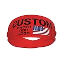 Custom Sports Headband Sweatband Bandana Add Your Photo Logo Text Number, Bulk Customized Unisex Sports Moisture Wicking Breathable Elastic