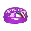 Custom Sports Headband Sweatband Bandana Add Your Photo Logo Text Number, Bulk Customized Unisex Sports Moisture Wicking Breathable Elastic