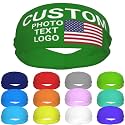 Custom Sports Headband Sweatband Bandana Add Your Photo Logo Text Number, Bulk Customized Unisex Sports Moisture Wicking Breathable Elastic