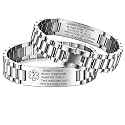 Custom Stainless Steel Medical Alert Bracelets for Men