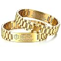Custom Stainless Steel Medical Alert Bracelets for Men