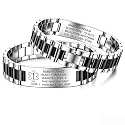 Custom Stainless Steel Medical Alert Bracelets for Men