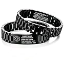 Custom Stainless Steel Medical Alert Bracelets for Men