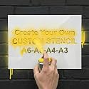 Custom Stencils for Spray Paint, 5.8"x4.1" (A6) PVC Letter Stencil