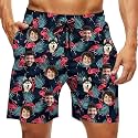 Custom Swim Trunks Men Personalized Funny Swim Beach Shorts with Faces on Them Custom Birthday Gifts for Men