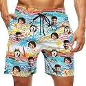 Custom Swim Trunks Men Personalized Funny Swim Beach Shorts with Faces on Them Custom Birthday Gifts for Men
