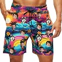 Custom Swim Trunks Men Personalized Funny Swim Beach Shorts with Faces on Them Custom Birthday Gifts for Men
