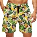 Custom Swim Trunks Men Personalized Funny Swim Beach Shorts with Faces on Them Custom Birthday Gifts for Men