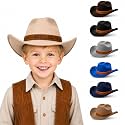 Custom Toddler Boys Cowboy Hat, Personalized Kids Toddler Hat with Name, Leather Hatband Cowboy Hat for Kids
