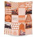 Custom Train Blanket for Boys - 50x60 Inches Throw Size - Soft Fuzzy Warm Throws Gifts - Orange Cute Throw Blanket for Bed, Couch, Sofa