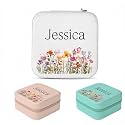 Custom Travel Jewelry Case – Personalized Jewelry Box with Name, Portable Jewelry Organizer for Rings, Earrings, Necklaces | Bridesmaid Proposal Gifts, Valentine’s Day Gifts for Women, Girls (Style 1)