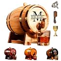 Custom Wooden Whiskey Barrel For Men,3 Liter Oak Barrel for Aging Bourbon